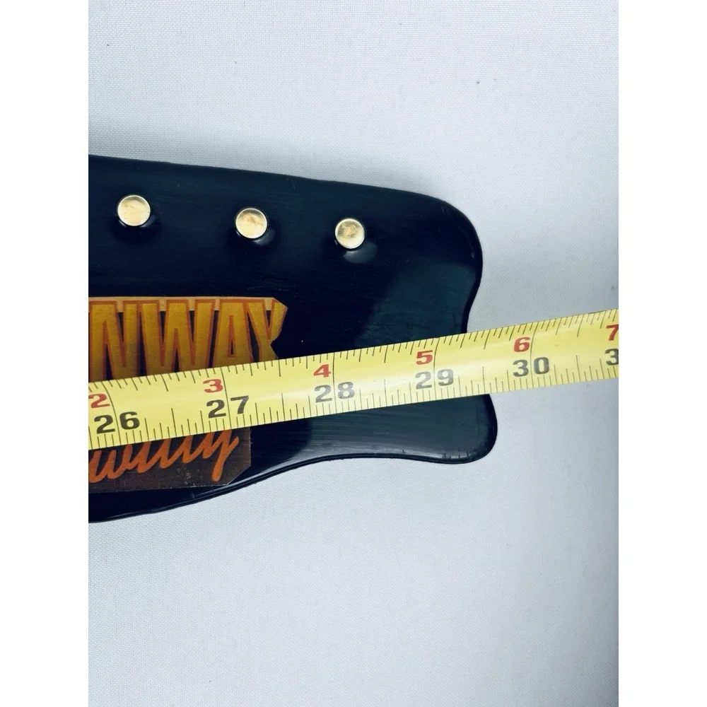 Vintage Conway Twitty Wood Guitar Shaped Wall DO-Be Clock - Works! Retro Country